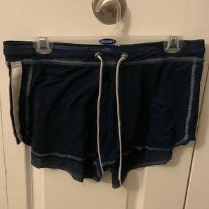 Dark blue pajama shorts